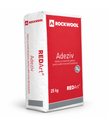 Adeziv si masa de spaclu pentru vata bazaltica Rockwool REDArt, 25 kg